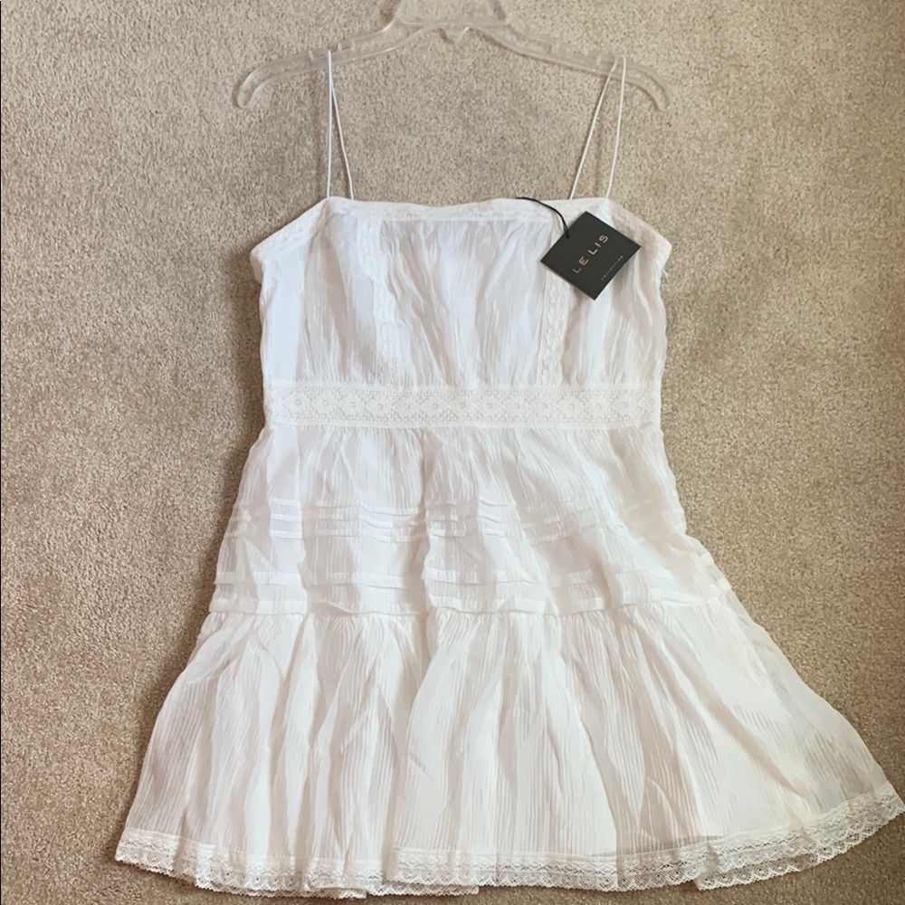 Le Lis White Sleeveless Dress